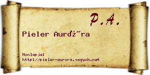 Pieler Auróra névjegykártya